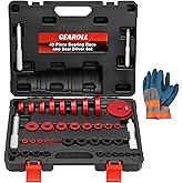 GEAROLL Bearing Press Kit, Bearing Race and Seal Driver Set, Bearing Race Punch Set with Seal Driver and Bearing Adapters, Bearing Seal Driver Kit (43 Piece Bearing Press Kit)