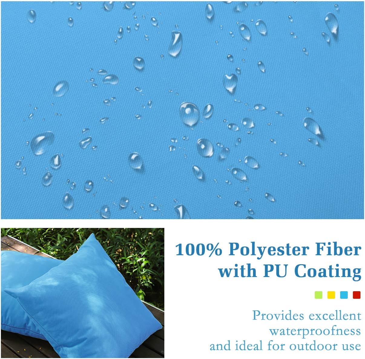 Lewondr Waterproof Outdoor Cushion Cover - Image 3