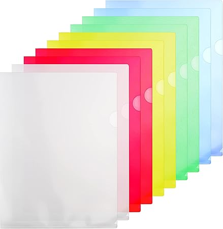 Amazon クリアファイル ファイル 10枚パック カラー 5色セット クリアホルダー 書類 資料収納 文房具 オフィス用品 文房具 オフィス用品