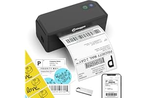 Mvgges Shipping Label Printer,Bluetooth 4x6 Thermal Label Printer for Small Business Office or Home, Compatible with Android, iOS, Windows and Mac, Widely Used for Amazon,Ebay,USPS,Etsy