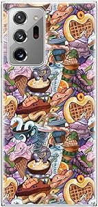 Lex Altern TPU Case Compatible with Samsung Galaxy S21 Note 20 Plus S20 Ultra S10 5G 9 Print Ball Python Waffles Clear Cute Protective Food Lightweight Snakes Flexible Kawaii Silicone Cover phh112