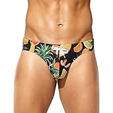 Arjen Kroos Men's Swim Briefs Sexy Bikini Swimwear Mens Funny Print Swimsuit Low Rise Swimming Briefs with Drawstring
