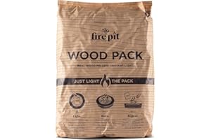 TIKI Wood Pack – 1-Pack Wood Pellets for Smokeless Fire Pits, Easy-to-Use Fire Pit Fuel for Outdoor Heating & Camping, 30+ Minute Burn Time, Made in The USA