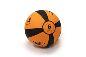 Prism Fitness 4lb Smart Self-Guided Medicine Ball – Rubber Medicine Ball Helps Develop Core Strength, Balance and Coordination, Features 8 Exercises Printed on Ball for Easy Reference, Yellow