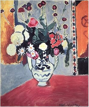 Jh Lacrocon Gemalde Handgemalt Vase Mit Blumen Von Henri Matisse 75x90 Cm Stillleben Leinwand Bilder Gerollte Reproduktionen Kunst Fauves Wilde Bestien Poster Amazon De Kuche Haushalt