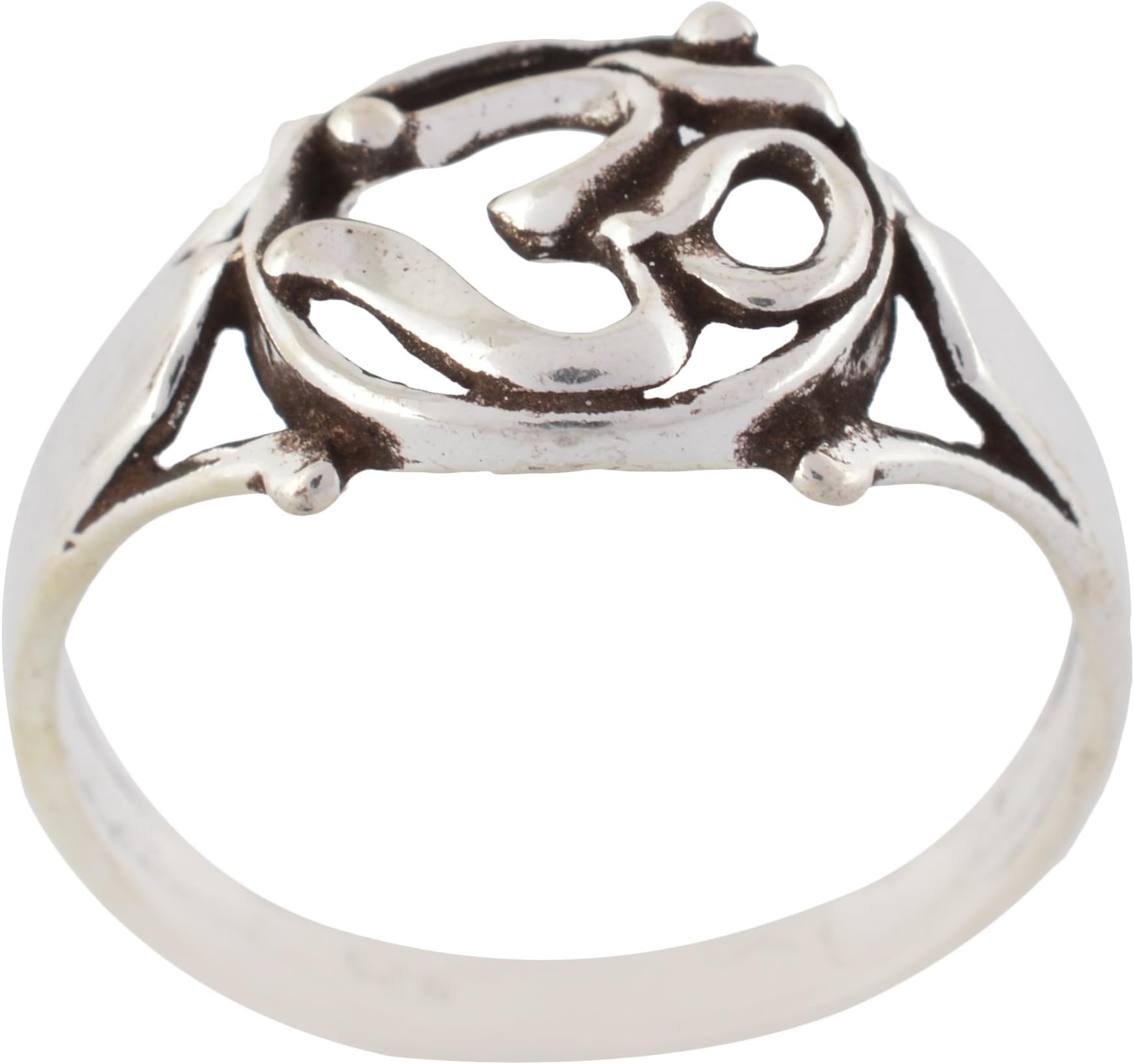 Malik Jewellers 92.5 Sterling Silver OM (Aum) Ring - Size: 20 (ss9250611)