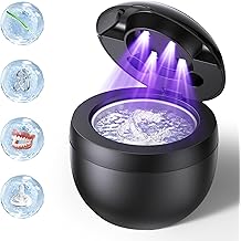 Dental Ultrasonic Retainer Cleaner Machine, 45kHz Ultrasonic Denture Cleaner with 200ML Capacity &amp; 4 Modes for Dental Cleanin