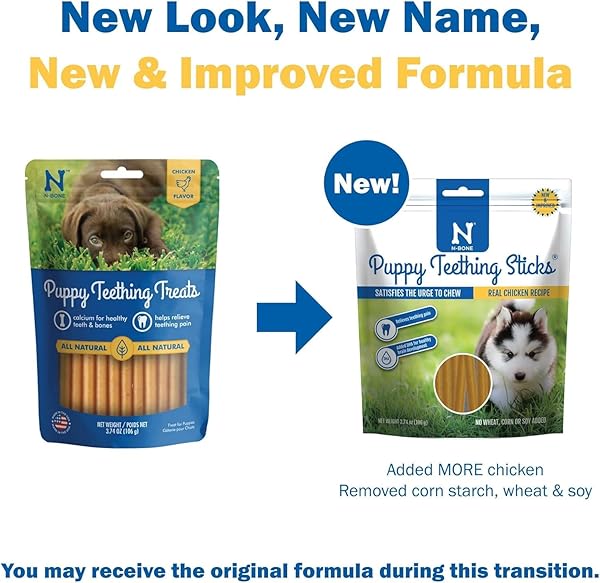 N-BONE PUPPY TEETHING TREATS,CHICKEN, 3.74 OZ (111150)