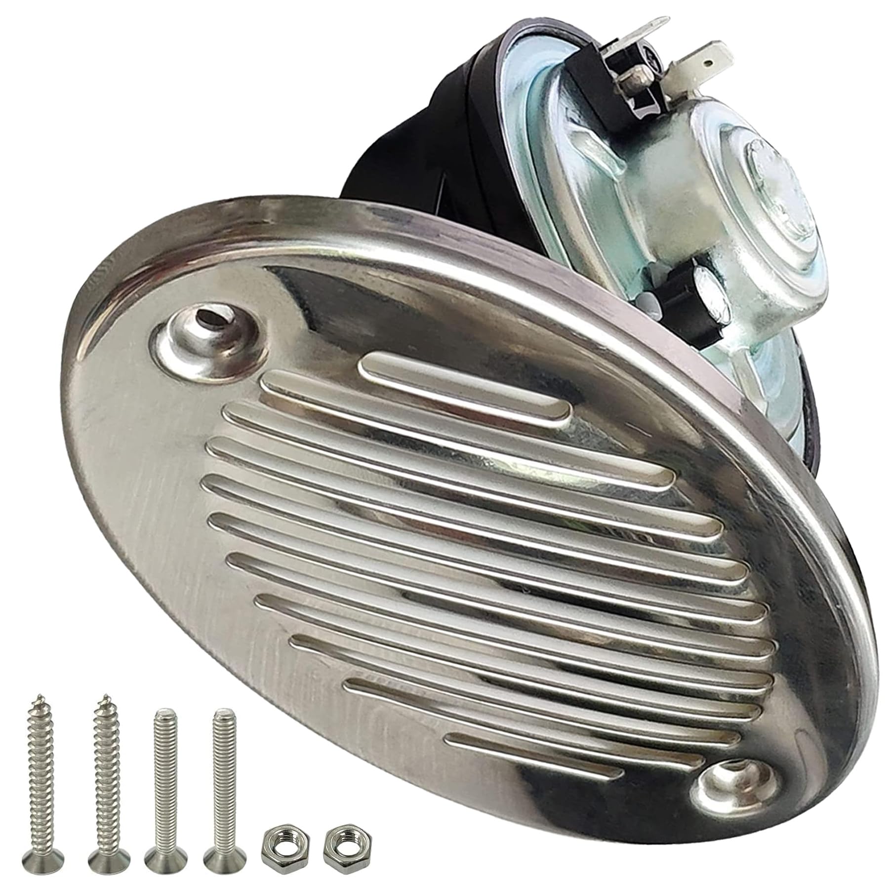 Photo 1 of SUONE 5190512 Boat Horn 316 Stainless Steel Concealed Flush Mounting Marine Boat Horn Sound up to 125dB,With Mounting Screws