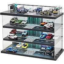 Garage Voiture Enfants Étagère Rangement Voitures Miniatures - 32 Compartiments Avec Fond Garage étagère Rangement Voitures Miniatures