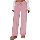 Womens Striped Pajama Pants Cotton Comfy Lounge Pj Pants Casual Wide Leg Drawstring Elastic Sleep Bottoms with Pockets