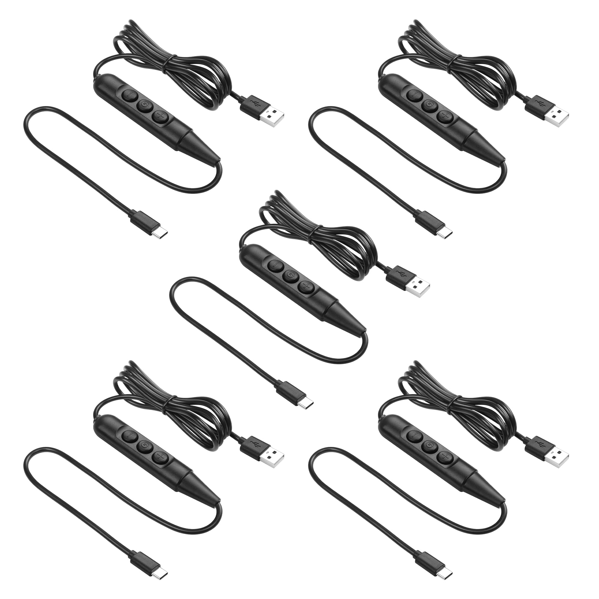 Photo 1 of SinLoon USB Male with On/Off Switch to USB C Male Cable, USB2.0 to Type C 6-Speed Dimming Switch Power Cable, for LED Strips Little Table Lamp and Other 5V Devices 5Pcs 1.5M/4.9FT (Type C)