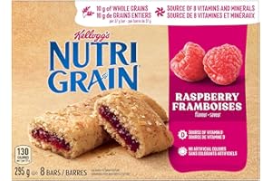 Kellogg's Nutri-Grain Cereal Bars 295g - Raspberry, 8 Bars, Raspberry, 295 Grams
