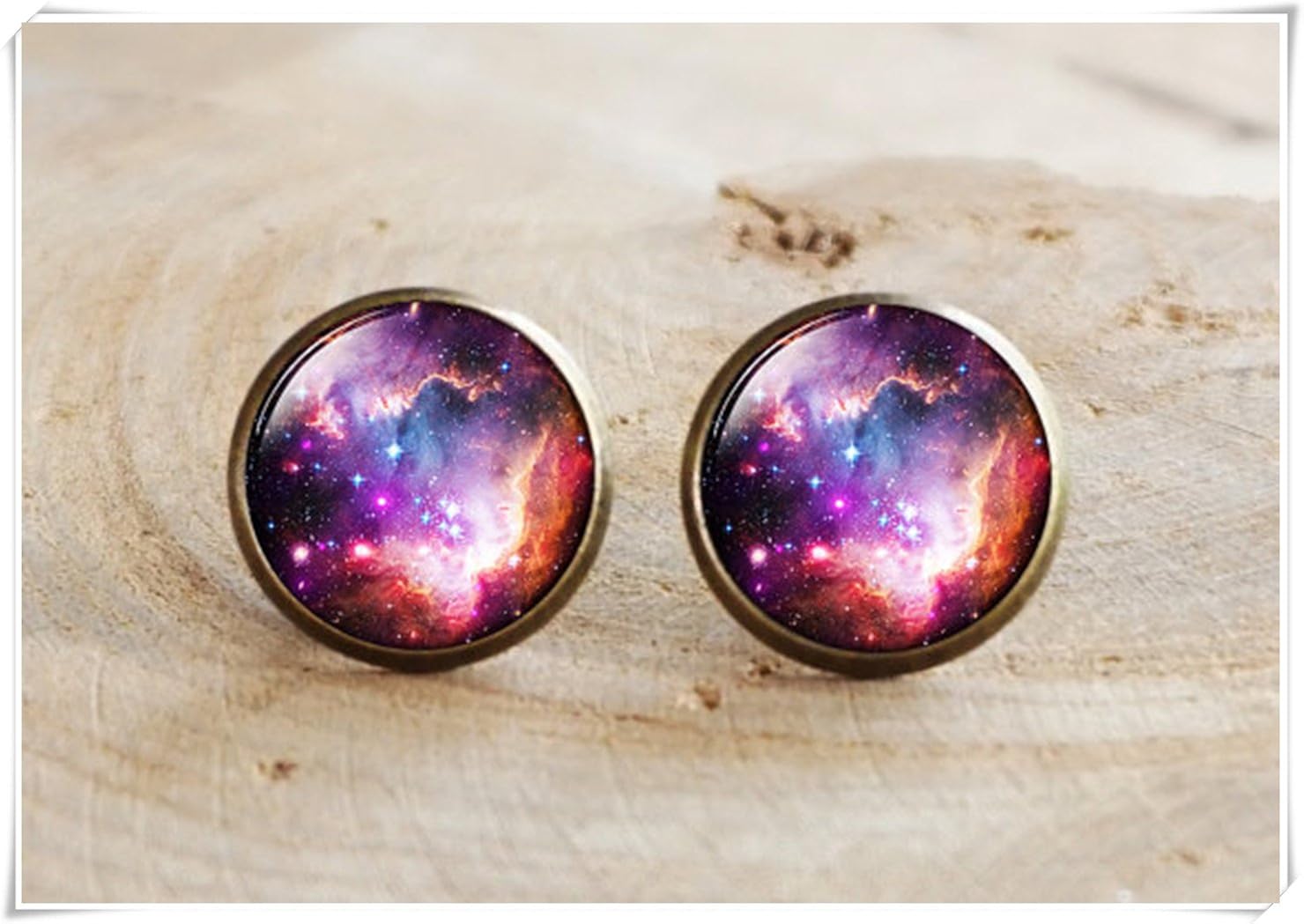 little love Galaxy Stud Earrings, Space Earring, Space