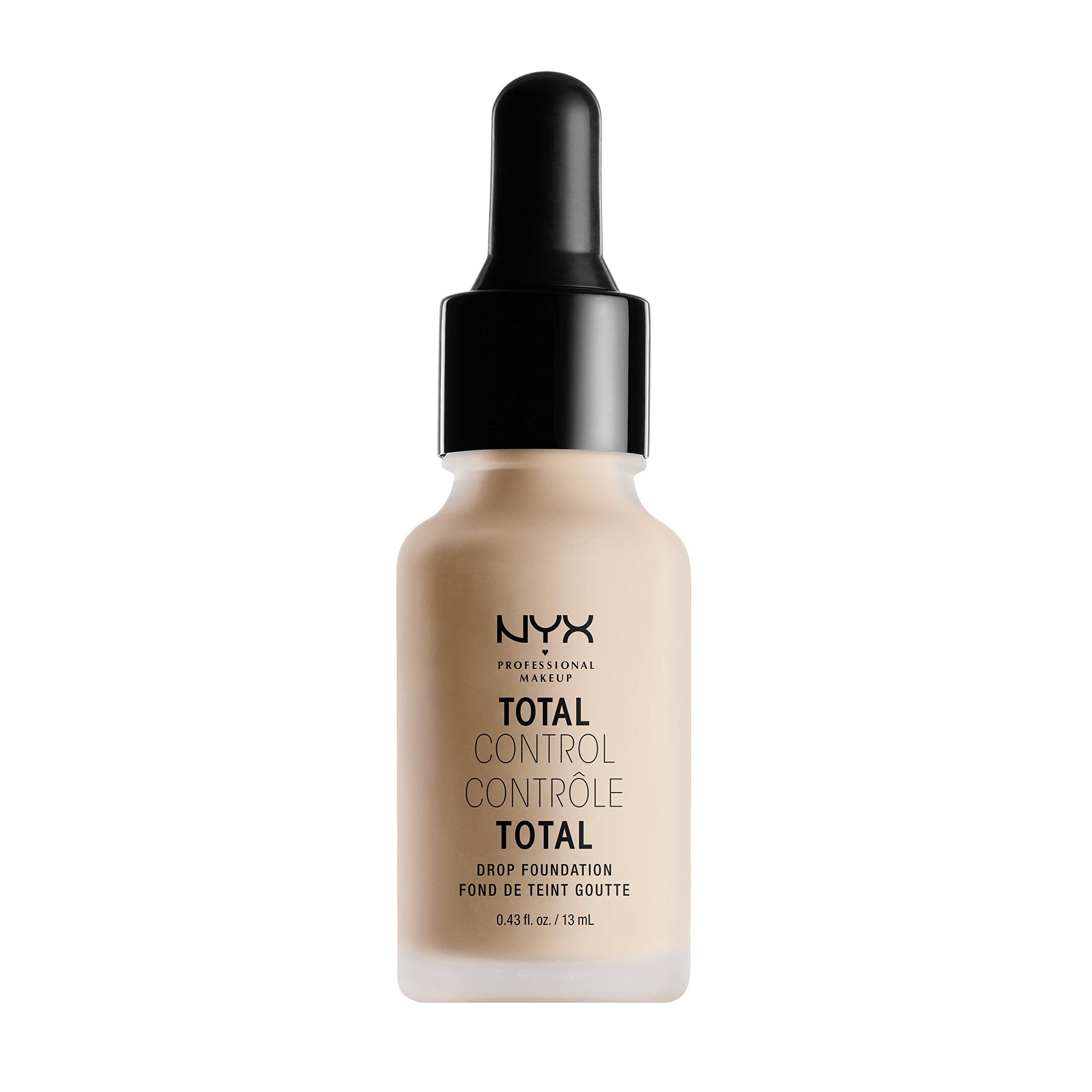 NYX Professional Makeup Total Control Drop Foundation, Precise Dosage, Buildable Coverage, Long Lasting, Vegan Formula, Matte Finish, Shade: Light