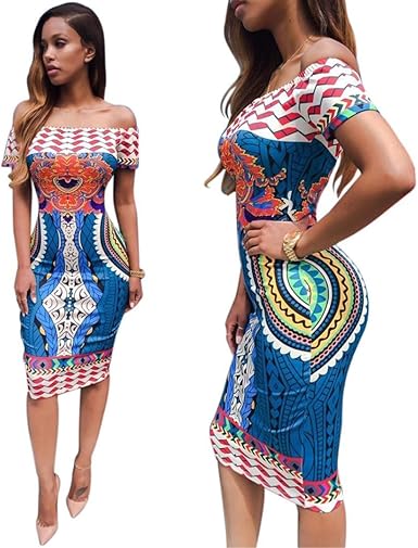 dashiki bodycon dress