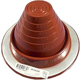 #3 (1/4" - 5") Dektite RED Round High Temp Silicone Flexible Pipe Flashing: Metal Roof Jack Boot (DF203RE)
