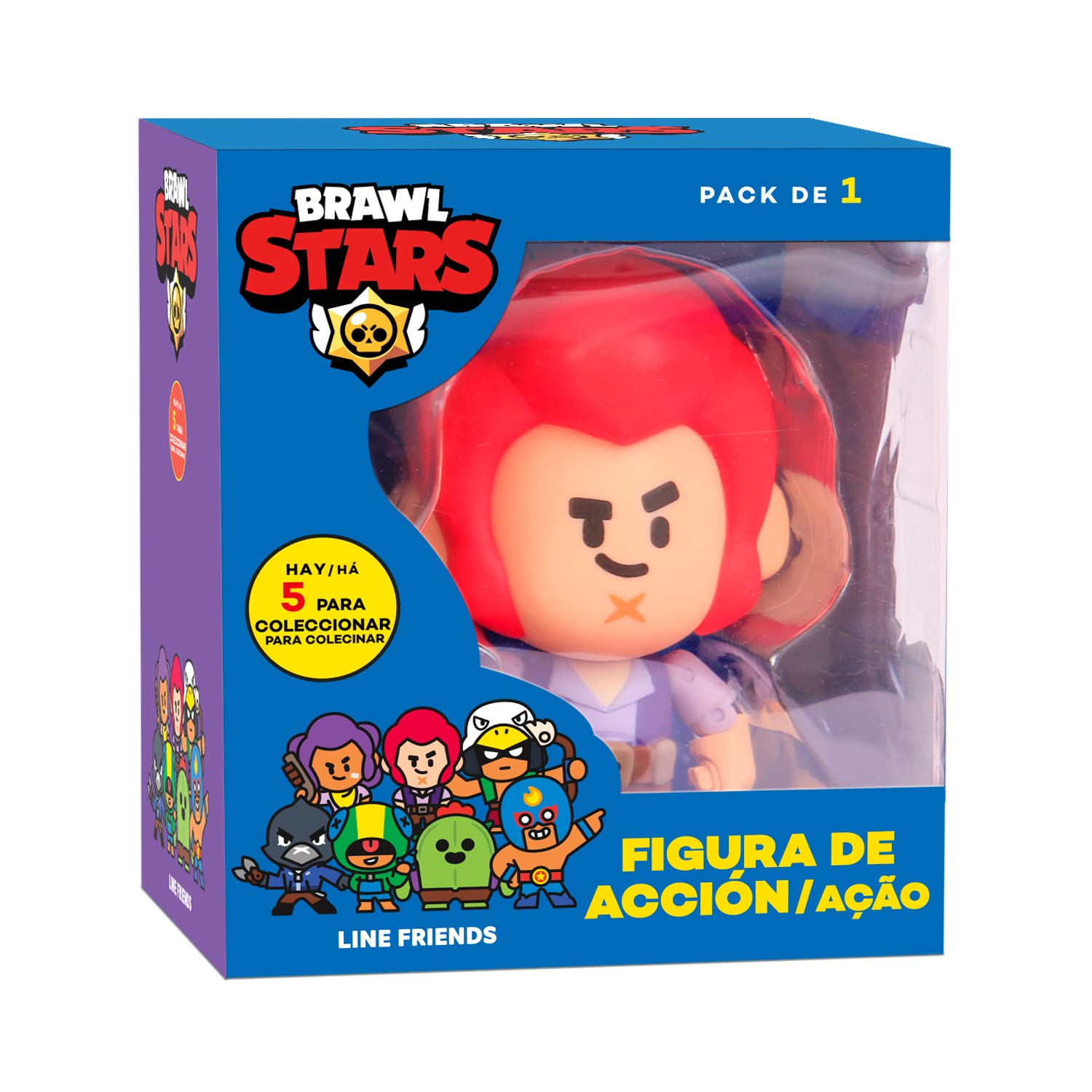Bizak Brawl Stars Action Figure Pack 1 in Box - Colt. Multiplayer Combat Game Figures, Articulated 11 cm (64116011)