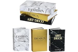 ifreeside Neutral Home Books Decor Display for Living Room and Office Fashion Decorative Book，Hardcover Fake Decorative Books for Coffee Tables and Shelves(gold)