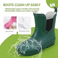 Hehainom Boys Rain Boots Toddler Kids Rain Boots