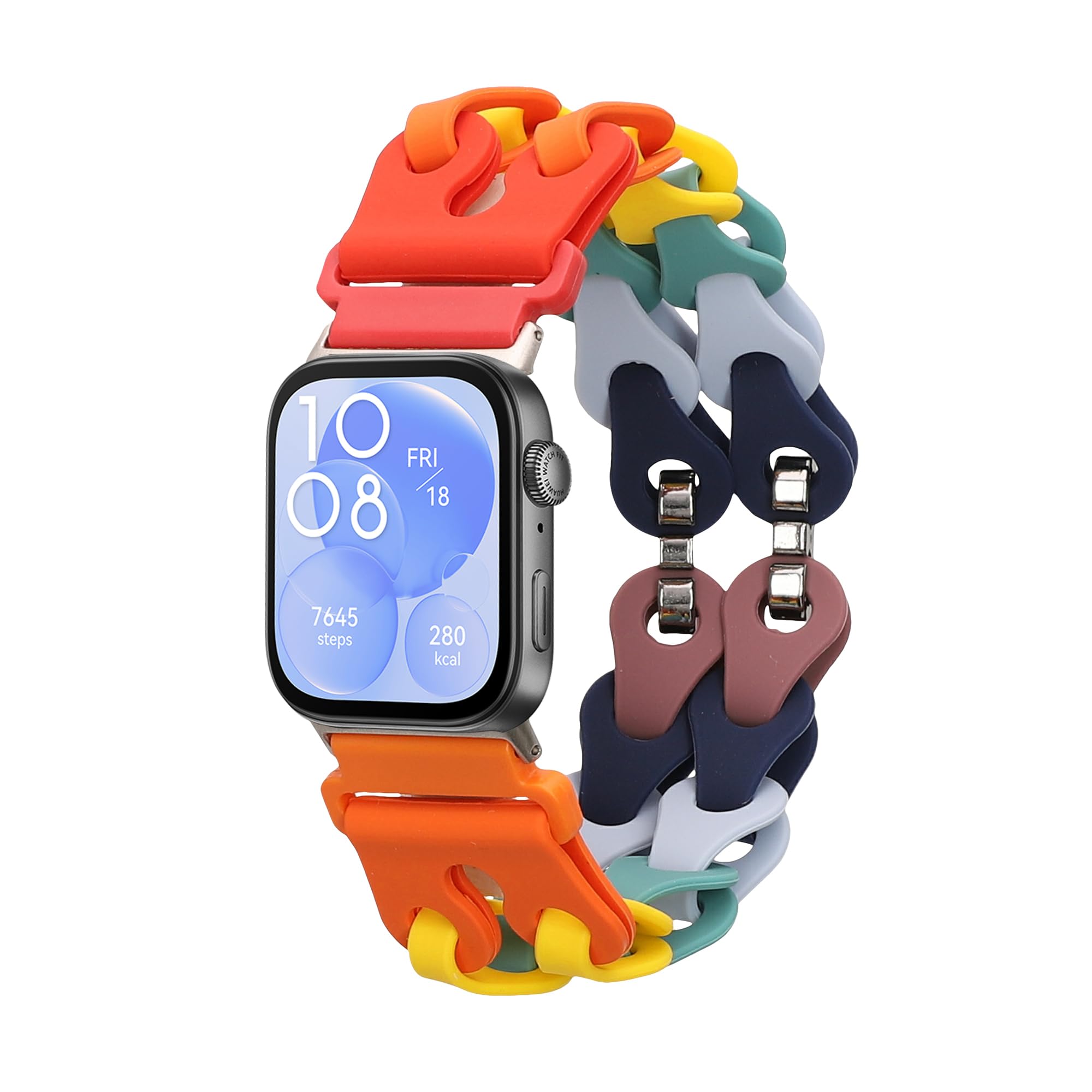 kwmobile Replacement Fitness Tracker Band Compatible with Huawei Watch Fit 3-14 - 22 cm - Multicolor