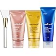 medicube Pore & Glow K-Viral Mask Set: Turmeric Overnight Wrapping Peel Off Mask and Collagen Overnight Wrapping Peel Off Facial Mask Pack and Zero Pore Blackhead Mud Facial Mask and Jelly Brush 1