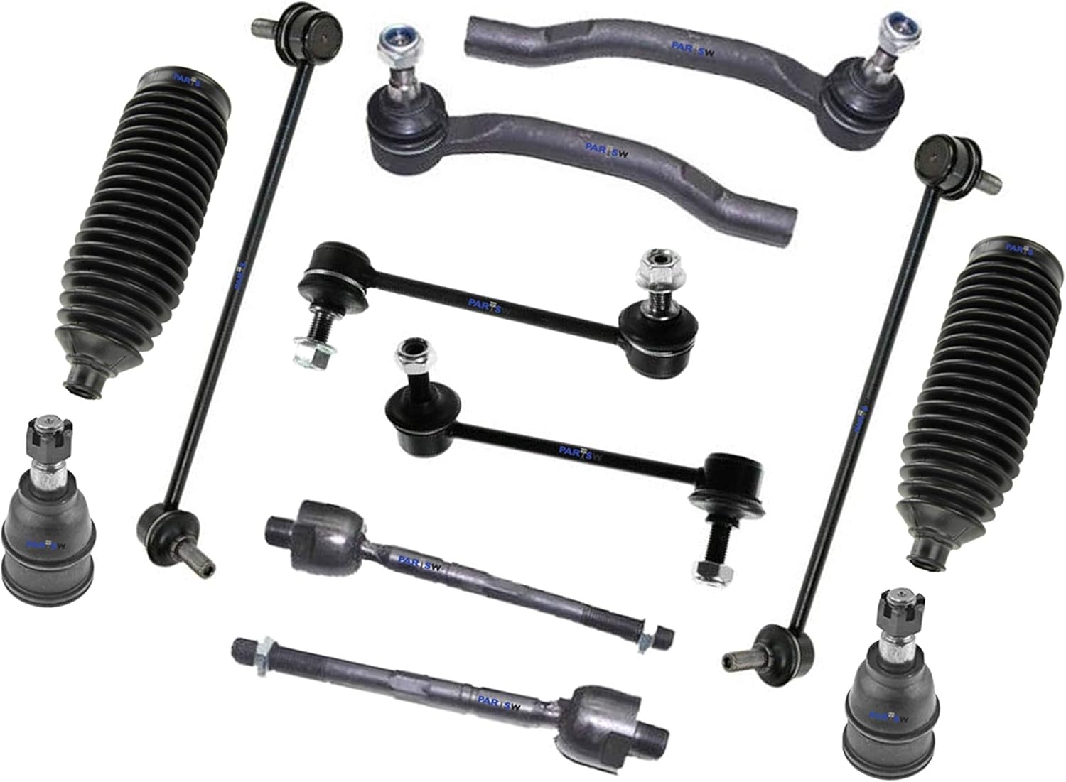 PartsW 12 Pc Suspension Kit for Acura MDX 2006 & Honda