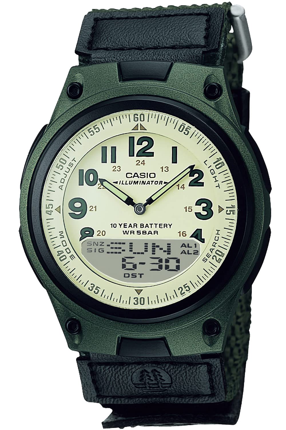 CASIO(カシオ) Collection Standard Digital/Analog Combination Series Wristwatch, khak