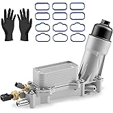 GAOBEN 926-876 926-959 Upgraded Aluminum Engine Oil Filter Housing with Oil Cooler For 2011-2016 Chrysler 200 300 Dodge Charg