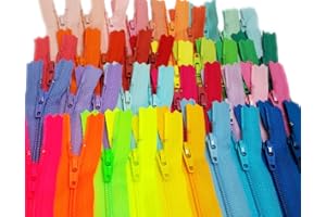 120pcs YKK #3 Nylon Coil Zippers Bulk Tailor Sewing Crafts (20 Colors) Made USA (16 Inches)