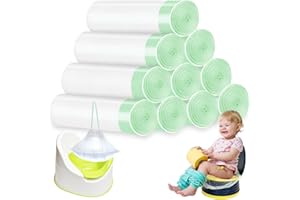 ANYUMOCZ 200 Pack Portable Potty Chair Liners with Drawstring,Disposable Training Toilet Seat Potty Bags for Kids Toddler Pet Outdoors(17.3x9.4 inch)