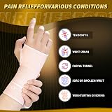 INDEEMAX Copper Infused Wrist Support Sleeve 1 Pair M Pink Left/Right view 4