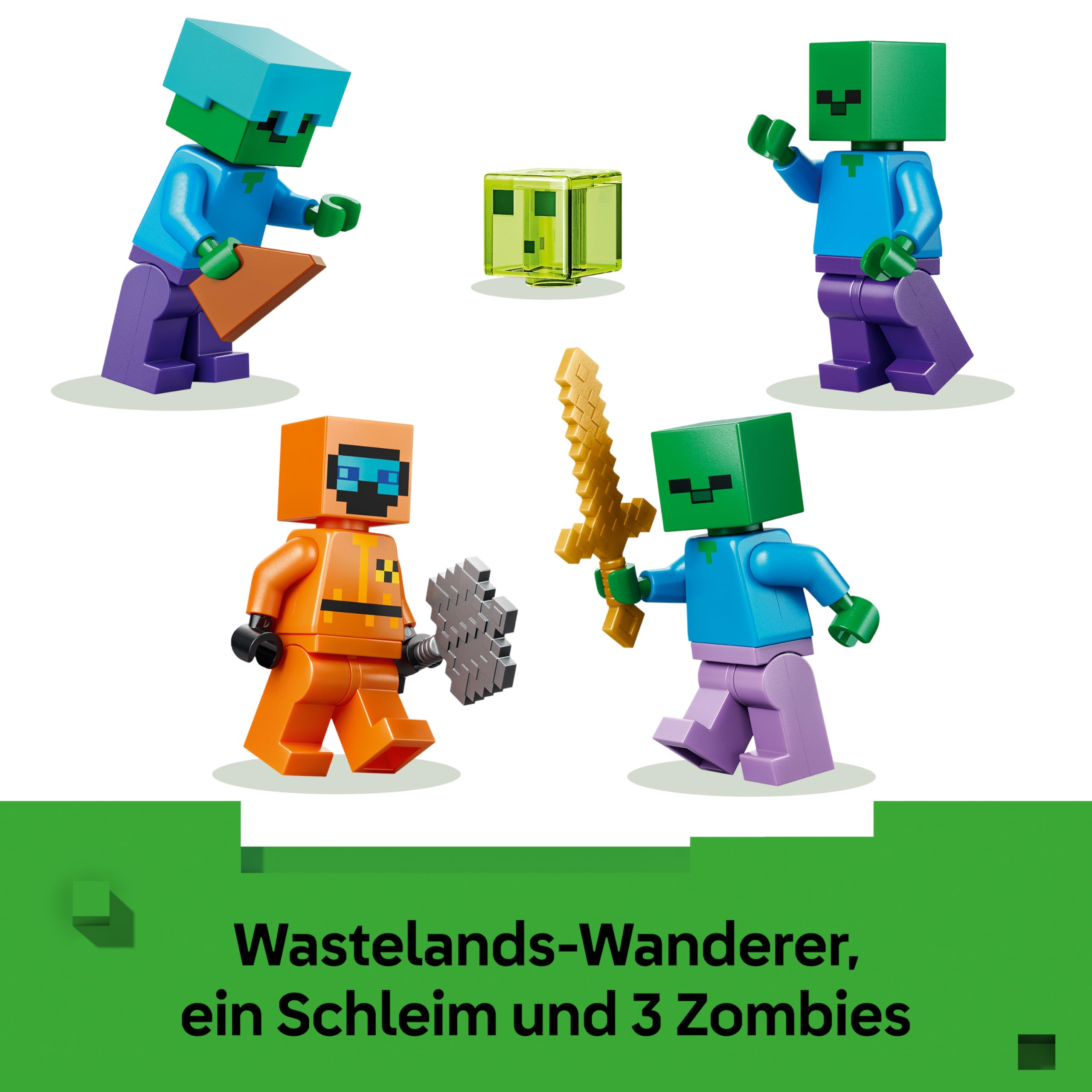 LEGO Minecraft Zombieverlies - Bauspielzeug für Rollenspiele - Minecraft-Spielset für Jungen und Mädchen ab 8 Jahren mit 3 Zombies, einem Krieger und Videospielzubehör - 21587 5