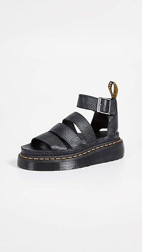 Martens Women Sandal, Black Milled Tassel, in Oman Whizz