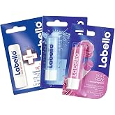 Labello 1x Med Protection, 1x Hydro Care, 1x Soft Rose Lip Balm Bundle