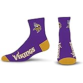 FBF - NFL Team Color Quarter Dress Socks Footwear for Men and Women Game Day Apparel Size Large 10-13