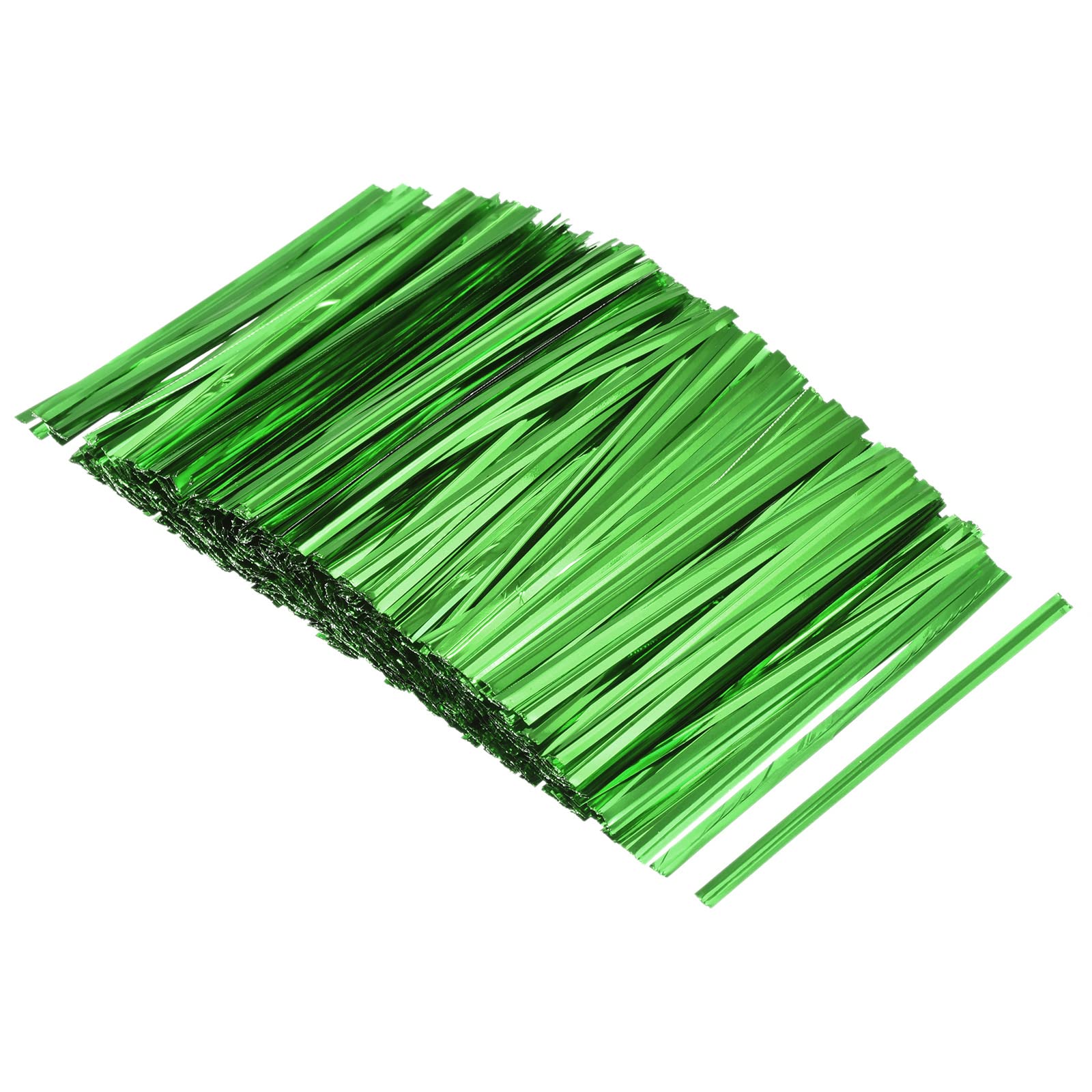 Photo 1 of MECCANIXITY Foil Twist Ties 3" 8cm Metallic Plastic Closure Tie for Tying Bread, Candy, Cookies, Gift Bags Arts Crafts Ties Green Pack of 750