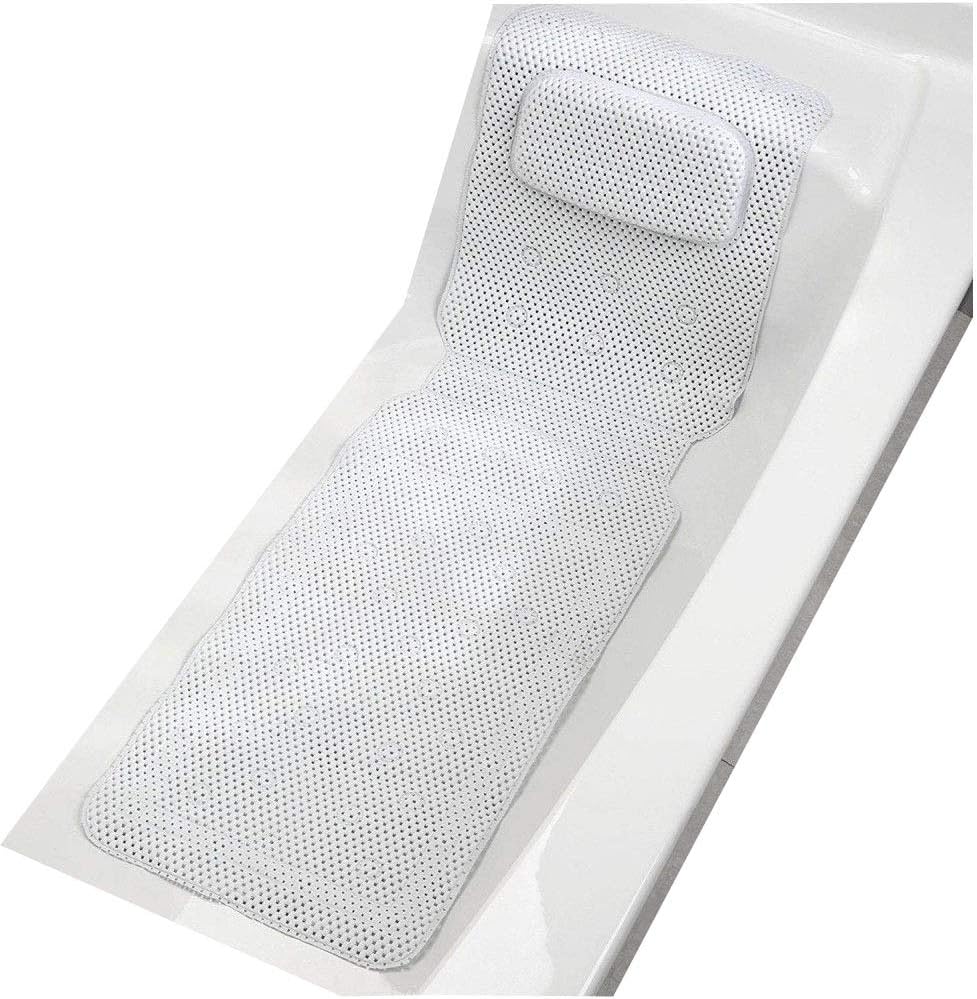 KingBra Bath Pillow and Spa Cushion，Full Body Spa Bath Pillow Mat Quilted Air Bath Bed Bath Compatible with Full Body ComCompatible witht