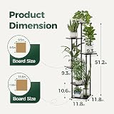 Bamworld 6 Tier Plant Stand Indoor Tall Metal Plant Shelf Black view 5