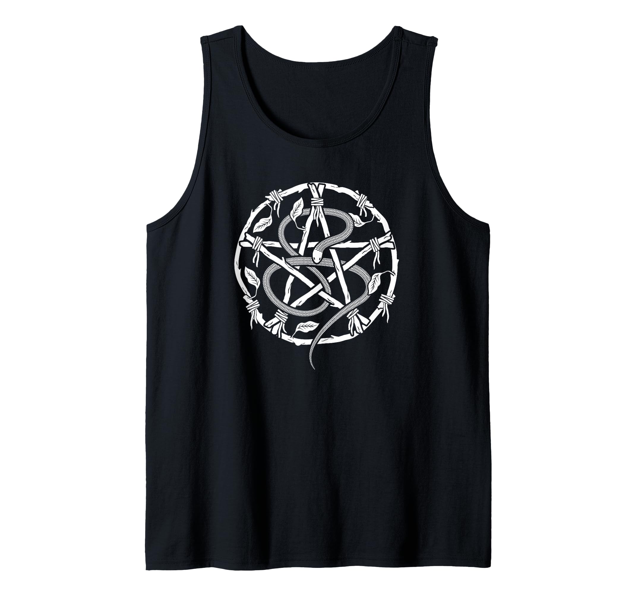 Wiccan Nature Witch Pentacle And Snake Tank Top