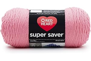 RED HEART Super Saver Yarn, Perfect Pink