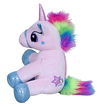Bärchenmacher Plüschtier Einhorn Resa Regenbogen, 40 cm groß – waschbar, zum selber befüllen