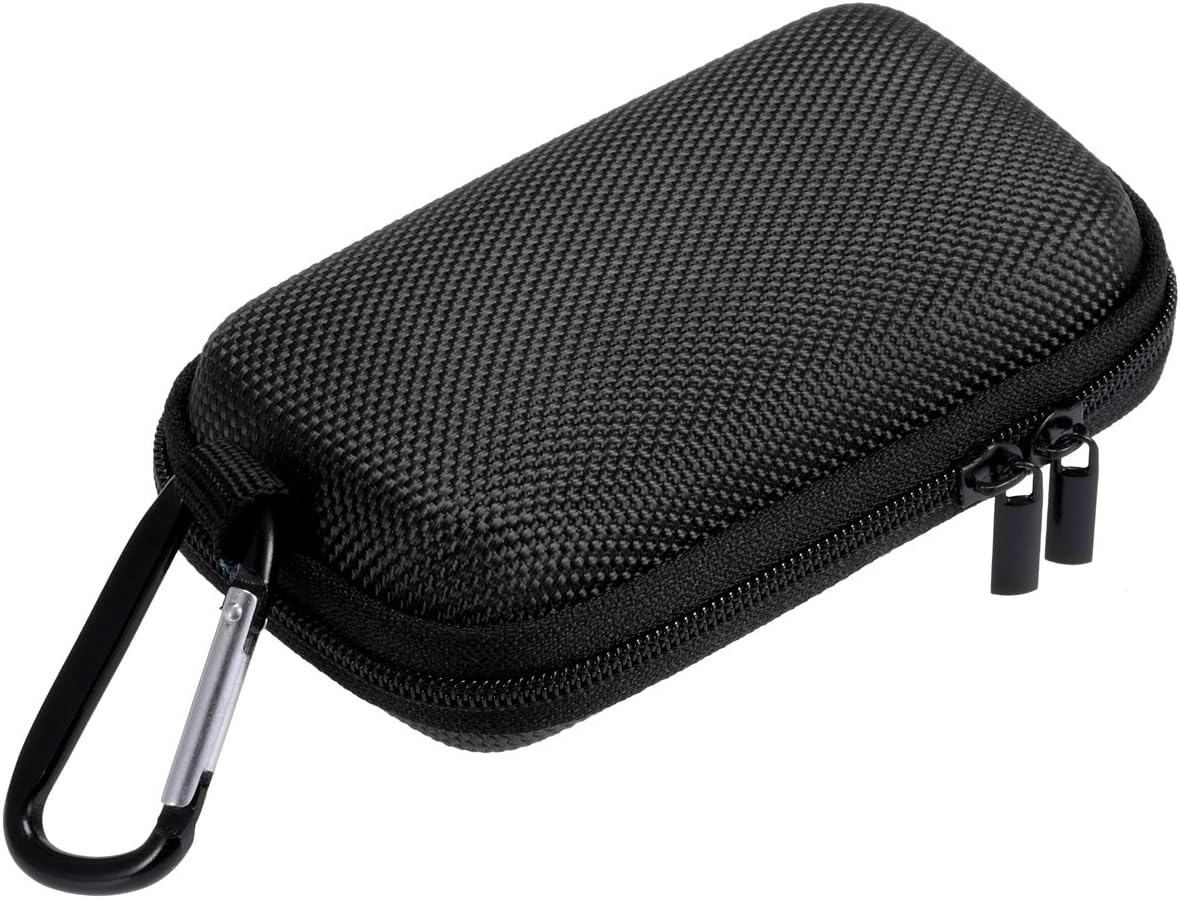 MP3 Player Case KINGTOP Durable Hard Shell Travel Carrying Case for MP3 MP4 Players,iPod Nano,iPod Shuffle,USB Cable,Earphones,Memory Cards,U Disk,Keys (Black)(3.9x2.0x0.43inch)