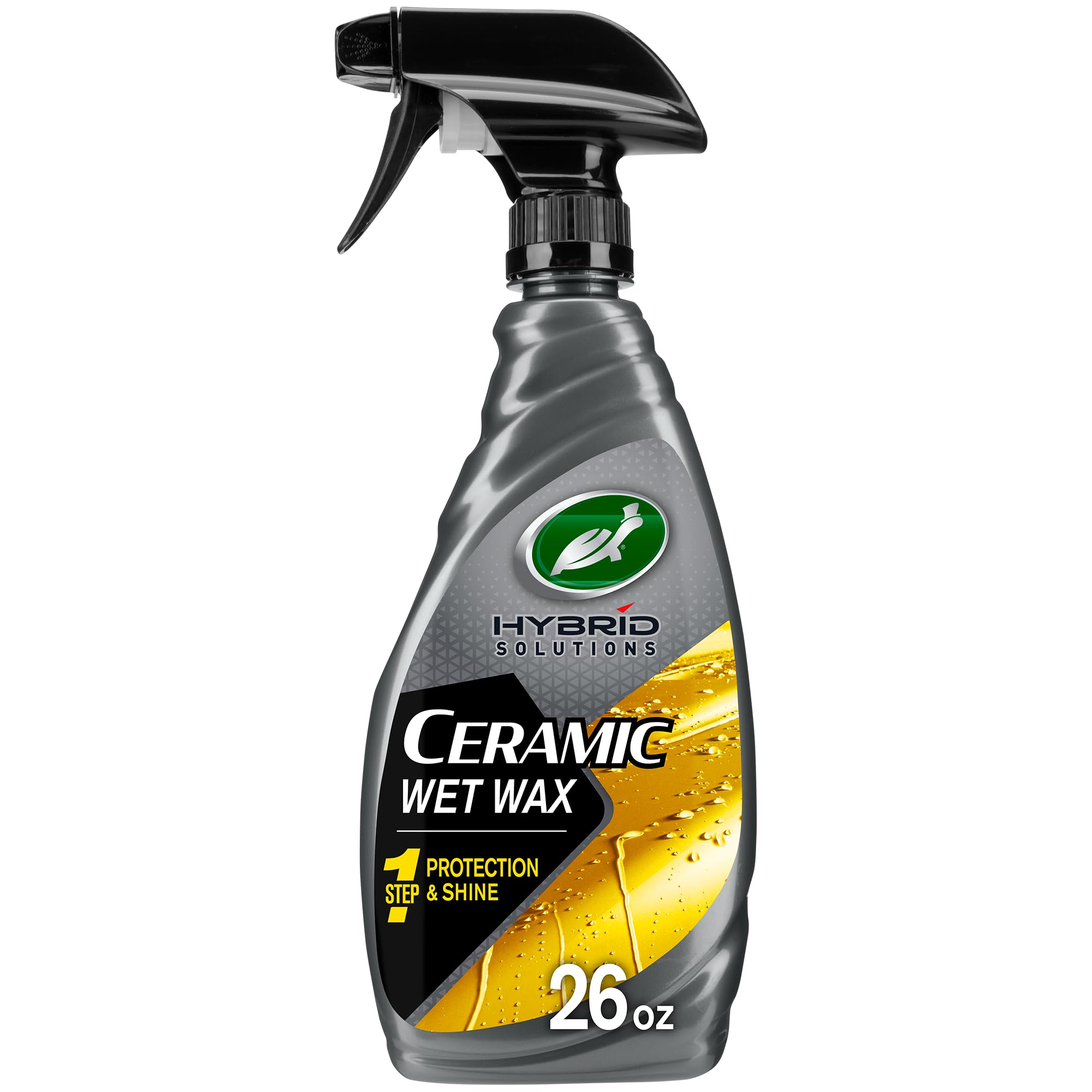 Photo 1 of Turtle Wax 53410 Hybrid Solutions Ceramic Wet Wax, One Step Shine and Protection Solution, Extreme Water Beading, Keeps Vehicle Cleaner for Longer, No Streaks, 26 oz. (Pack of 1)