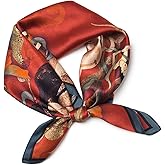 100% Mulberry Silk Scarf 25.6"x25.6" Square Women Neckerchief Headscarf - Lightweight Neck Scarf Gift Packed
