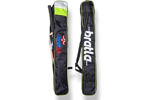 Bratla Cricket Bat Cover Bag Foam Padded, Adjustable Shoulder Strap - Secure and Convenient Cricket Gear Storage Bag Black/Gr