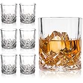 Farielyn-X Old Fashioned Whiskey Glasses (Set of 6), 11 Oz Unique Bourbon Glass, Ultra-Clarity Double Old Fashioned Liquor Vo