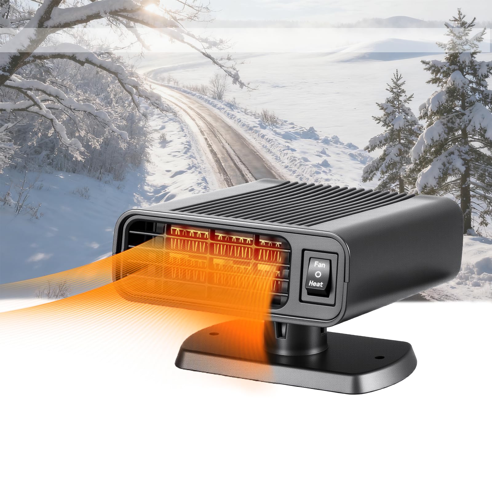 Photo 1 of 12V Car Heater - Portable Car Heater, 2 in1 Fast Heating and Cooling Heaters that Plugs into Cigarette Lighter, Fast Heating Defogger Demister for Cars