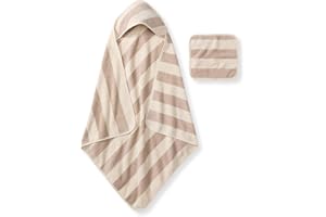 Burt's Bees Baby Hooded Woven Terry Towels Organic Cotton, Unisex Bath Essentials, Soft Nursery Towel for Infants, Toddlers, Kids