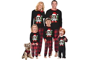 Awoscut Family Christmas Pajamas Matching Pajamas for Family, Xmas PJs Sets Holiday Sleepwear